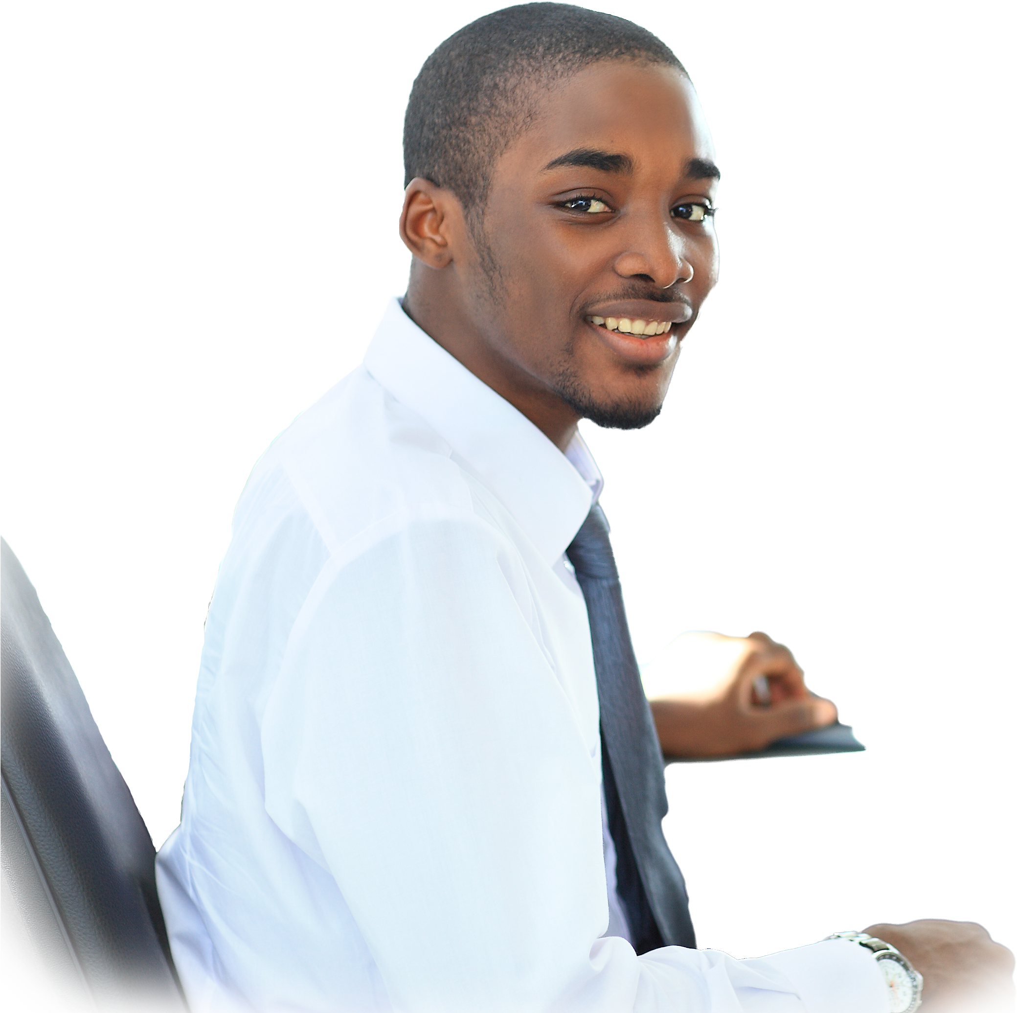 Guy On Chair In Office - Sitting (3500x2495), Png Download
