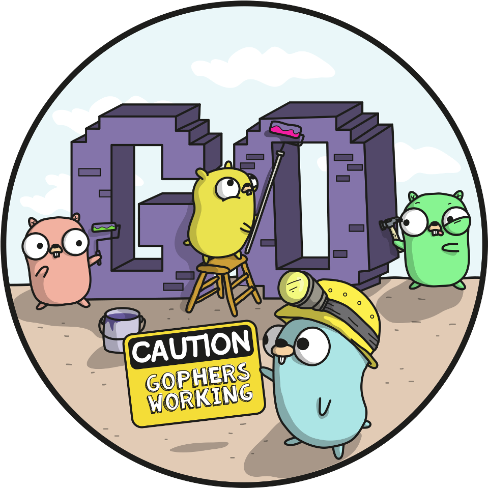 Gophers At Work - Business Intelligence With Golang (1000x1000), Png Download