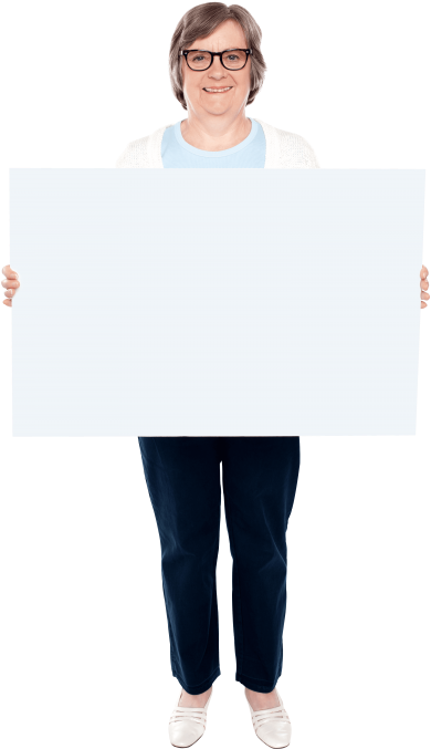 Free Png Old Women Holding Banner Png Images Transparent - Businessperson (480x758), Png Download