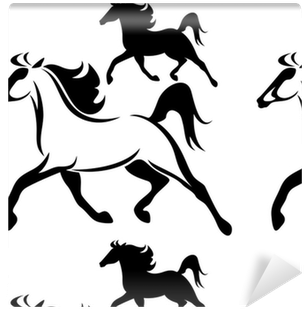 Running Horse Silhouette Png Download - Silueta Caballo Corriendo (400x400), Png Download