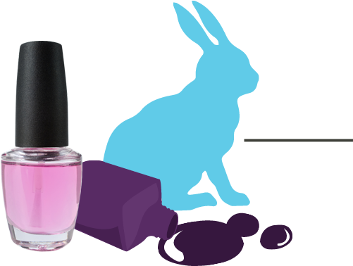 Nail Polish - Rabbit Silhouette (500x395), Png Download