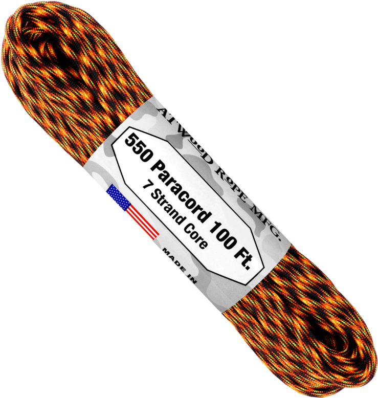 Atwood Rope 100ft 550 Paracord - 2 Piece Set - 100' 550 Paracord (black, Hot Pink) (800x800), Png Download