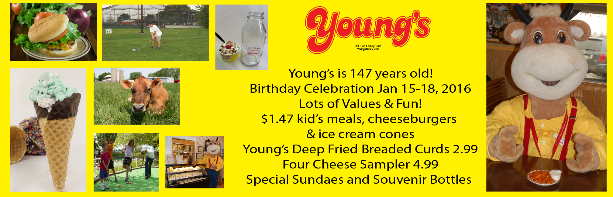 Image Information - Youngs Dairy (2016x995), Png Download