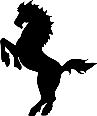 Horse Of Artsy Mane Standing And Facing The Left Direction - Unicorn Farting Rainbows (400x400), Png Download
