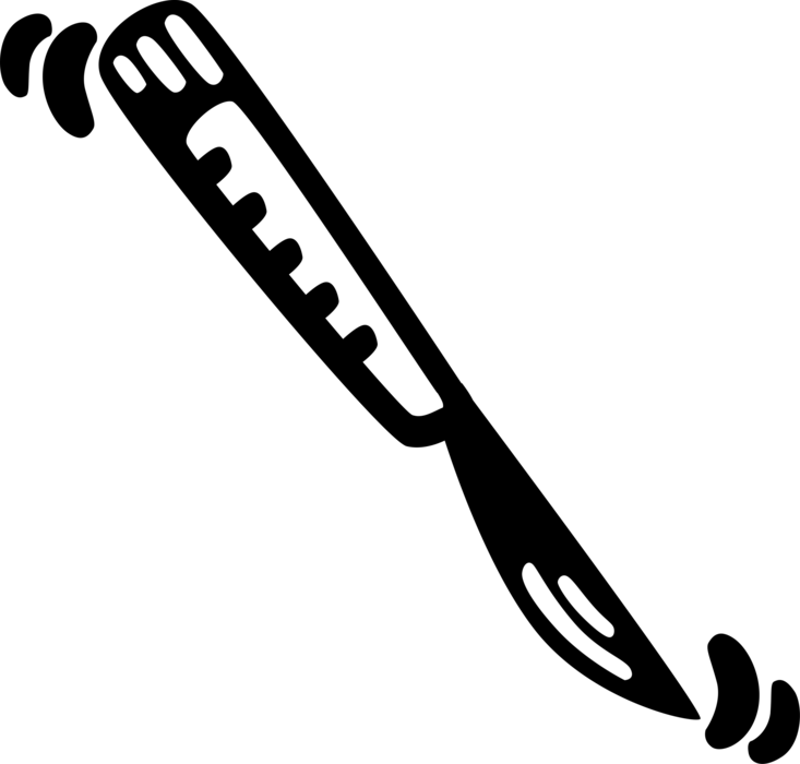 Vector Illustration Of Hospital Operating Room Scalpel - Scalpel Clipart Png (733x700), Png Download