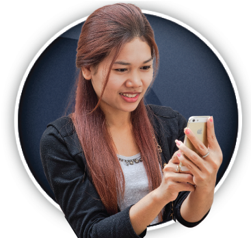 Ussd Facebook - Girl Hand Mobile Png (370x370), Png Download