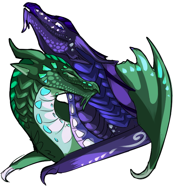 “hey Let's Draw The Only Cannon Couple In The Wings - Wings Of Fire Fathom And Indigo (585x620), Png Download