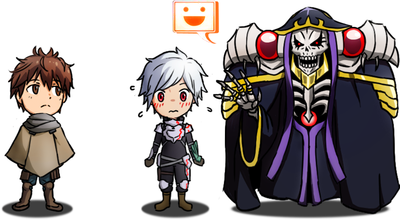 Fan Made[daily Grimgar Fanart - Overlord Danmachi (915x481), Png Download