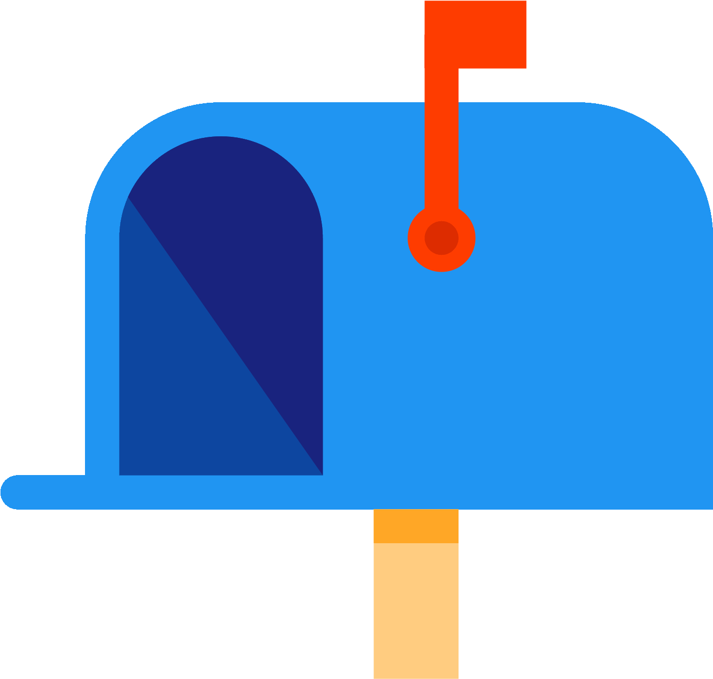 Mailbox Opened Flag Up Icon - Boite Aux Lettres Png (1600x1600), Png Download