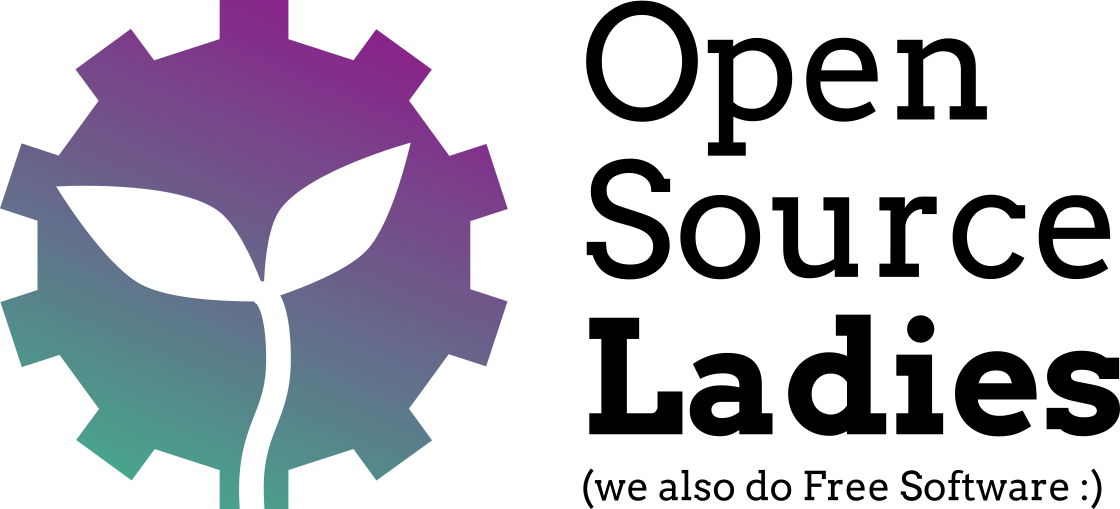 Open Source Ladies Logo With Text Narrow - Graphic Design (1120x509), Png Download
