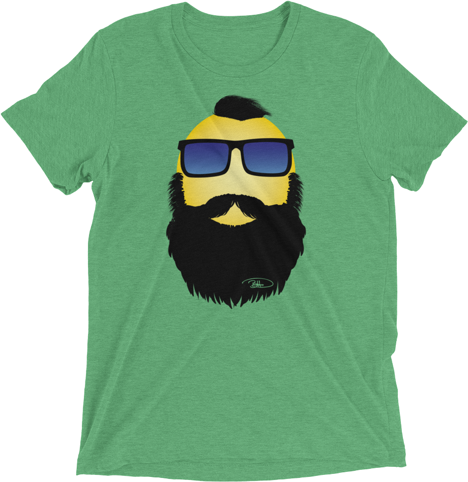 Hipster Beard Tee-moji - Gifts For Football Fans - Jj Watt - Texans - Nfl (1000x1000), Png Download