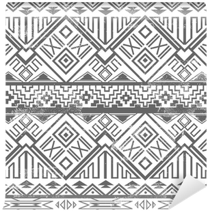 Abstract Geometric Seamless Aztec Pattern - Art Print: Girl's Abstract Geometric Seamless Aztec (400x400), Png Download