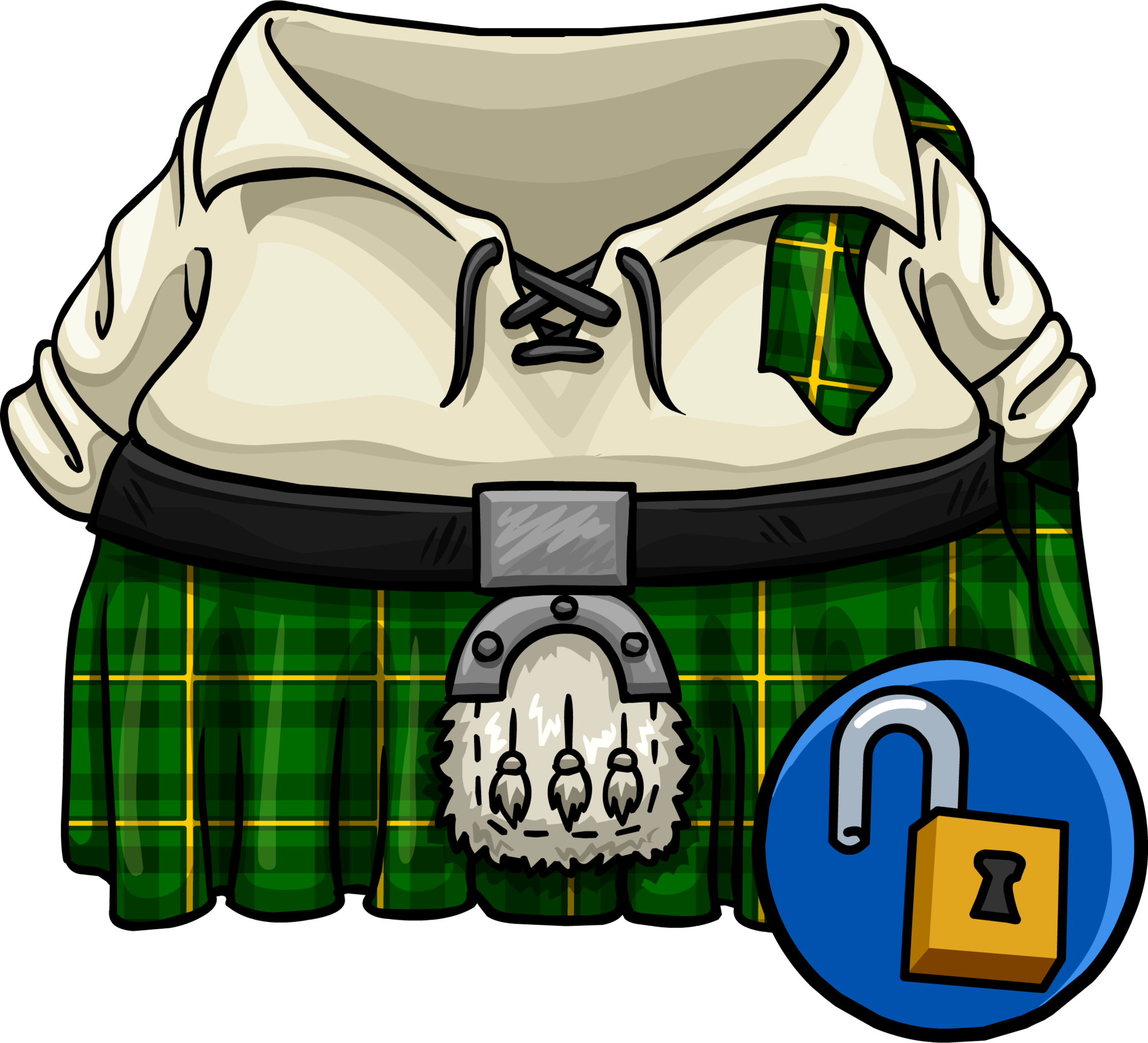 Emerald Kilt Icon - Icon (2000x1817), Png Download