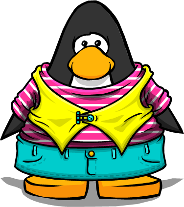 Stand Out Outfit From A Player Card - Club Penguin (376x424), Png Download