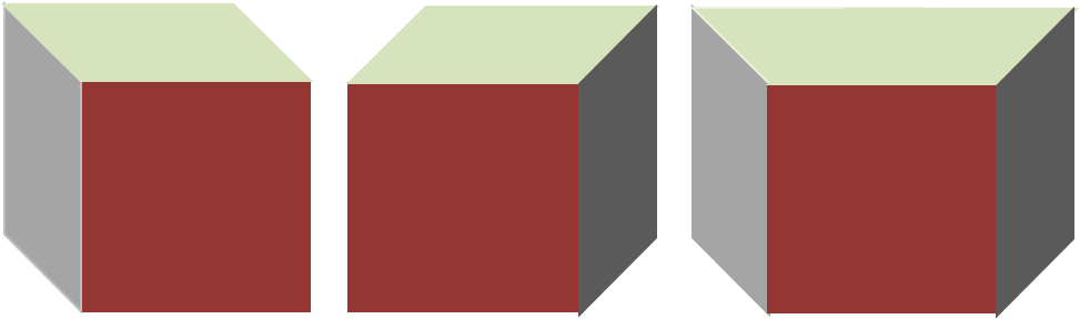 The Combined Visual Perception Of A Die From Two Distinct - Reverse Perspective Art (973x288), Png Download
