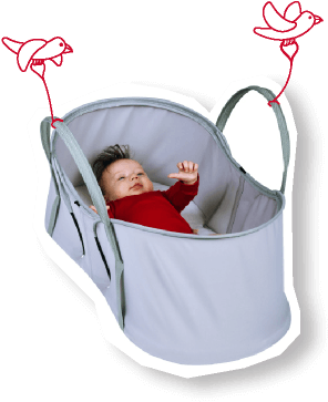 Carry Baby Room To Room - Philteds Nest Compact Travel Bed Silver (480x420), Png Download