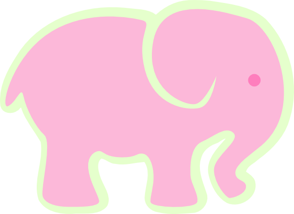 How To Set Use Pink Elephant Svg Vector - Clip Art (600x436), Png Download
