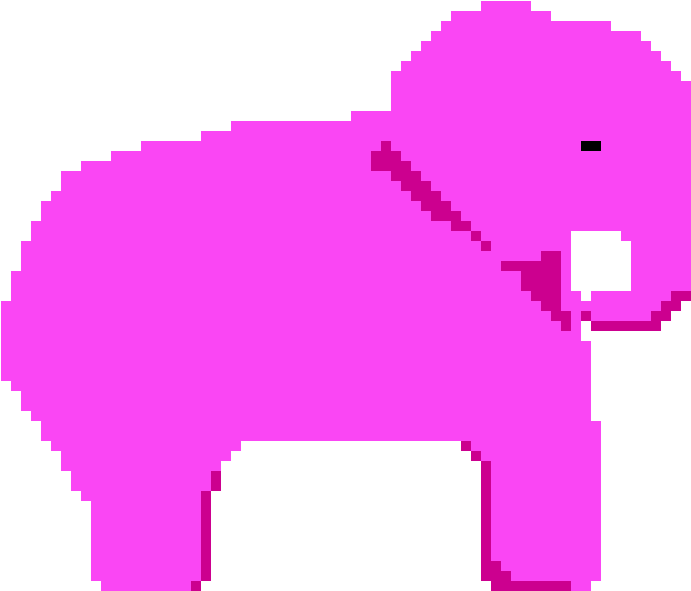 Pink Elephant - Indian Elephant (990x650), Png Download
