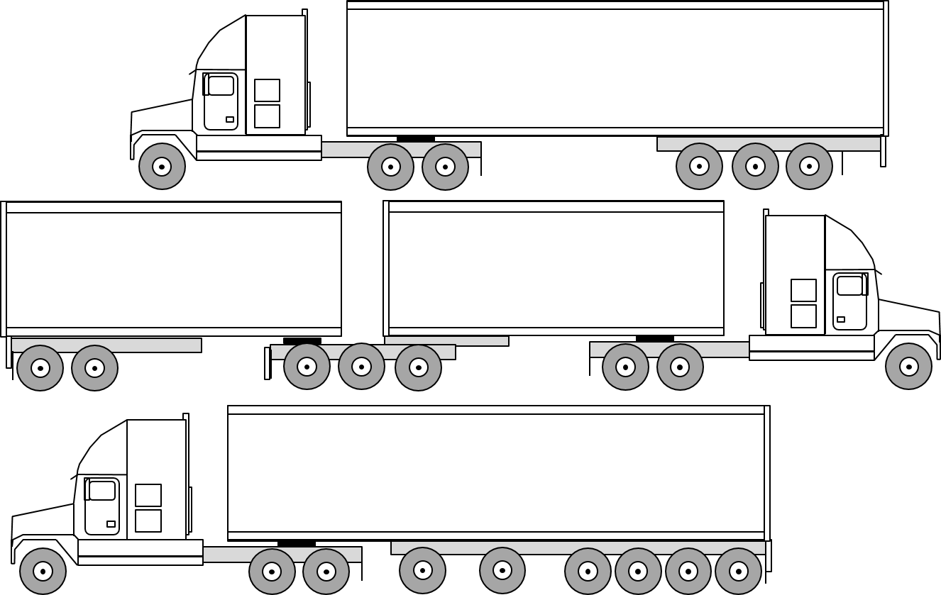 Compare Across The United States And Canada - Truck And Trailer Diagram (1326x839), Png Download