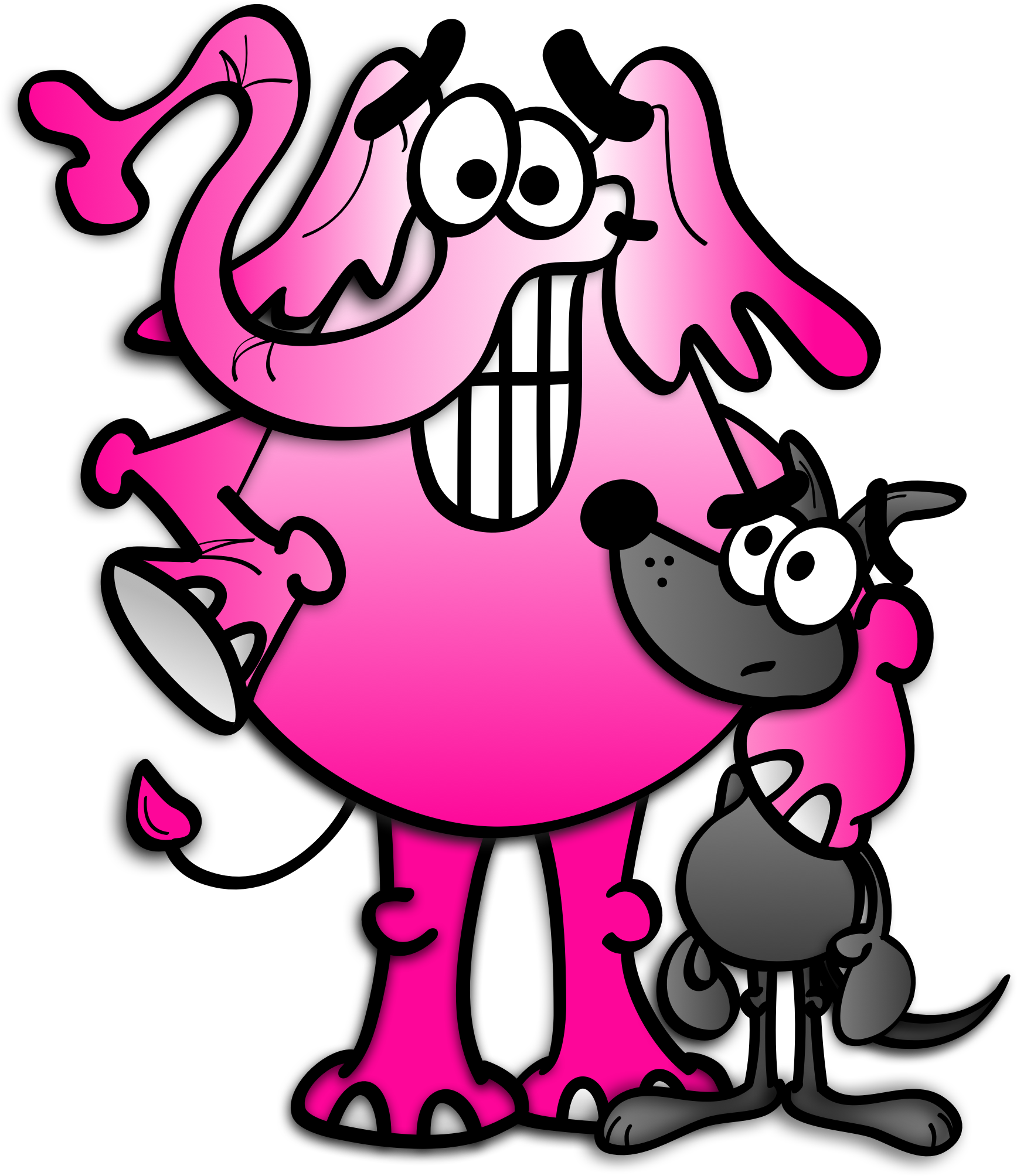 The Pink Elephant Project - Black Dogs, Rollercoasters And Pink Elephants: Living (1735x2007), Png Download