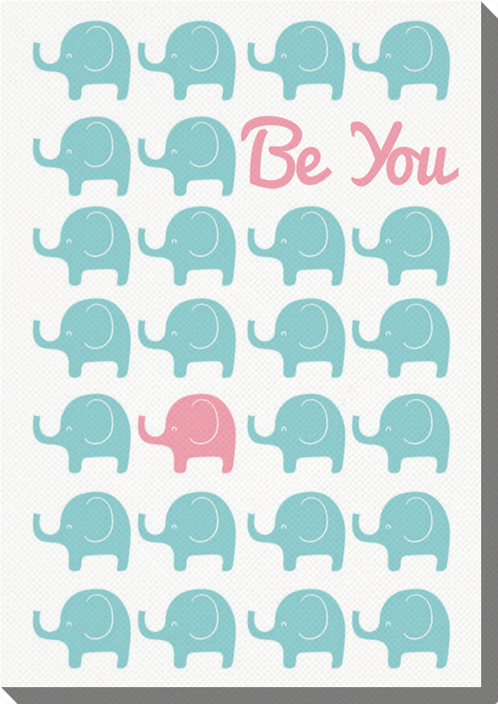 Photo Canvas Cm Pink Elephant - Canvas (1000x1000), Png Download
