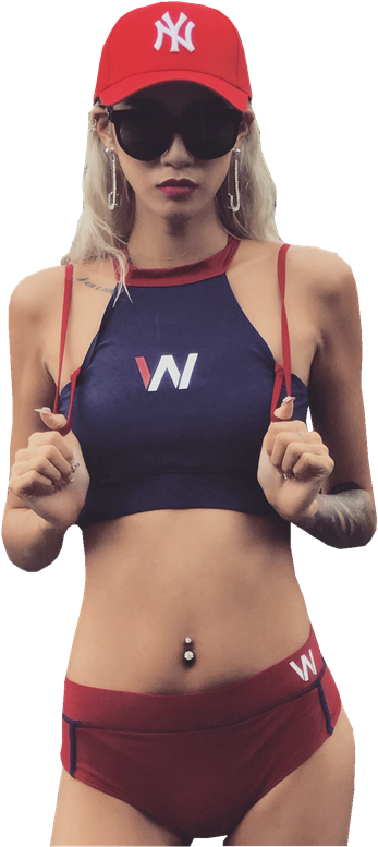 Thai Stitching Tube Top Bikini Swimsuit Female Small - Swimsuit (800x800), Png Download