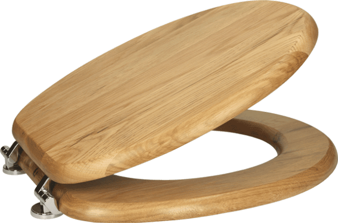Wooden Toilet Seats Intended For Plumbworld Prepare - Wooden Toilet Seats Cover (691x456), Png Download