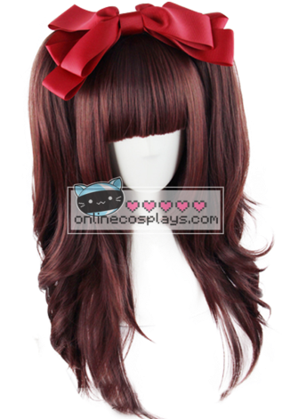 Lolita Red / Brown Mixed Double Pony Tail Straight - Suuny Queen Cheap Good Quality Synthetic Wine Red Cosplay (480x480), Png Download