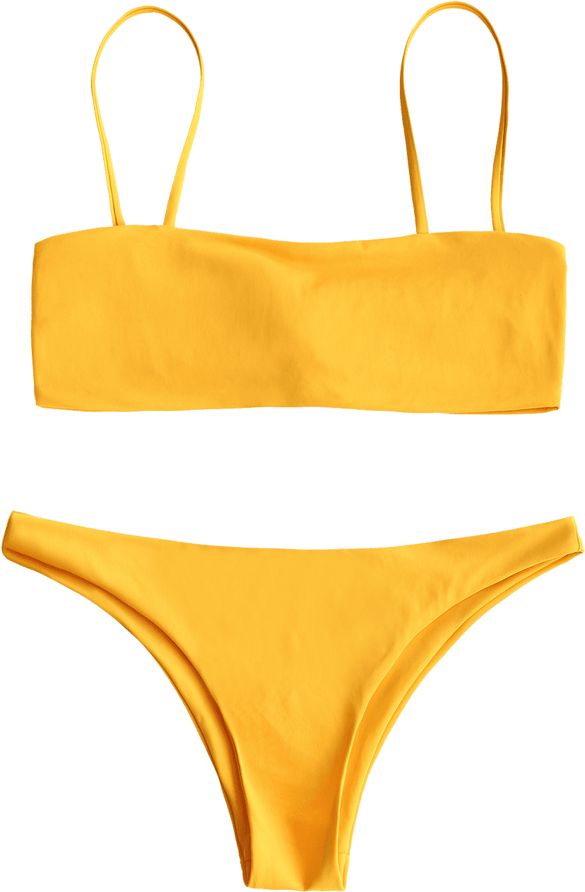Sexy High Waisted Bikini Dropshiper,high Waisted Swimsuit - Yellow Bikini Png (1000x1330), Png Download