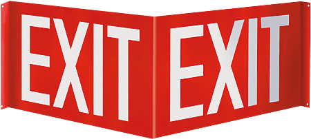 Exit Stand-out Sign - Red And Green Exit Signs (460x460), Png Download