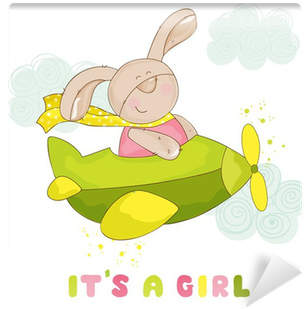 Baby Bunny On A Plane - Avion Vector Bebe (400x400), Png Download
