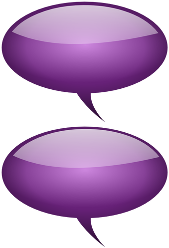 Balão De Texto Roxo Png (346x500), Png Download