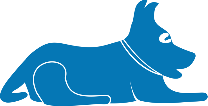 Blue Lacy Seo Cardigan Welsh Corgi Akita Pembroke Welsh - Dog Silhouette Clipart Blue (668x340), Png Download