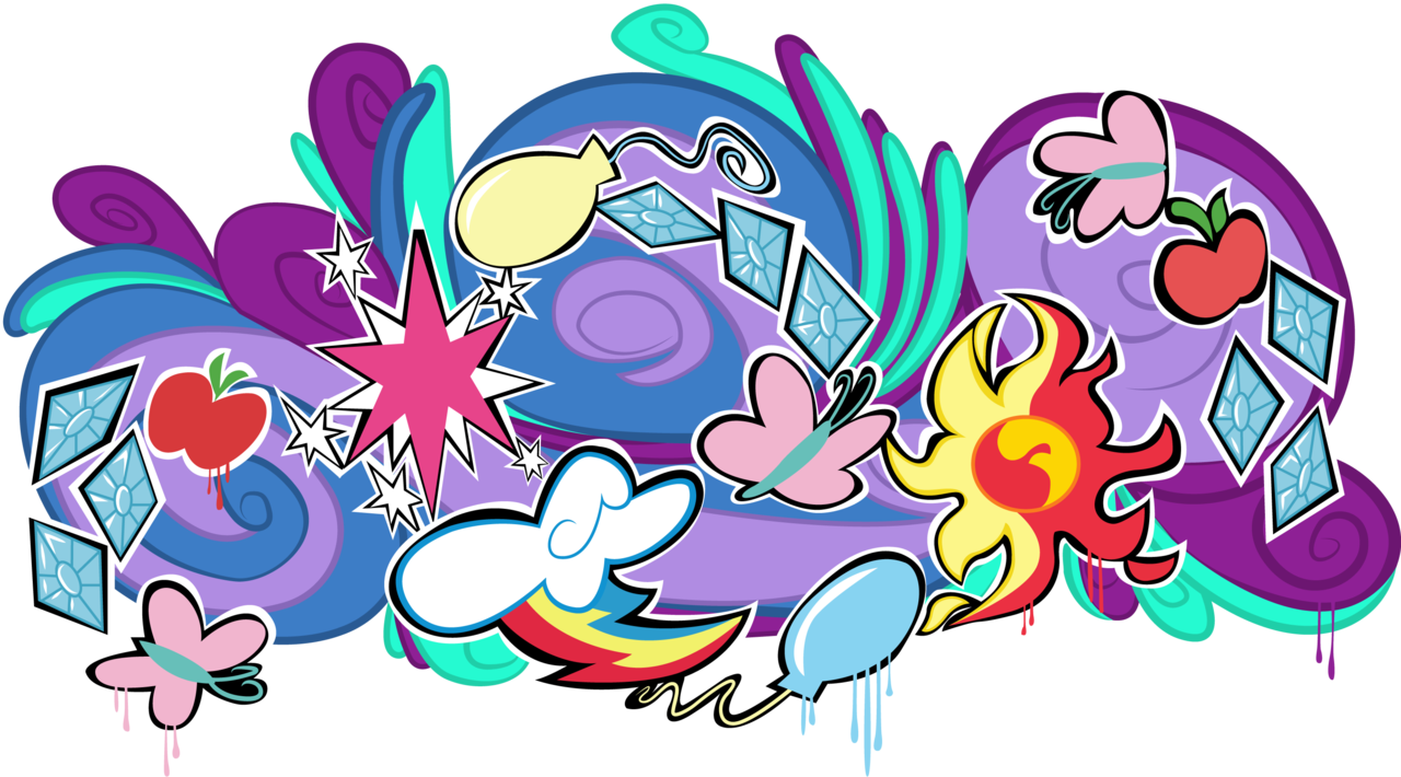Ahsokafan100, Cutie Mark, Cutie Mark Only, Dance Magic, - Background Graffiti Transparent (1280x710), Png Download