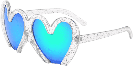 Protección Uv Gafas De Sol Del Corazón - Heart (558x744), Png Download