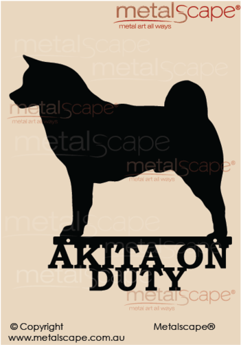 Akita On Duty - Akita Silhouette (500x500), Png Download
