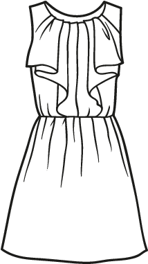 Vestidos Para Colorear De Moda (600x470), Png Download