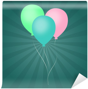Pastel Balloons Vortex Background Wall Mural • Pixers® - Heart (400x400), Png Download