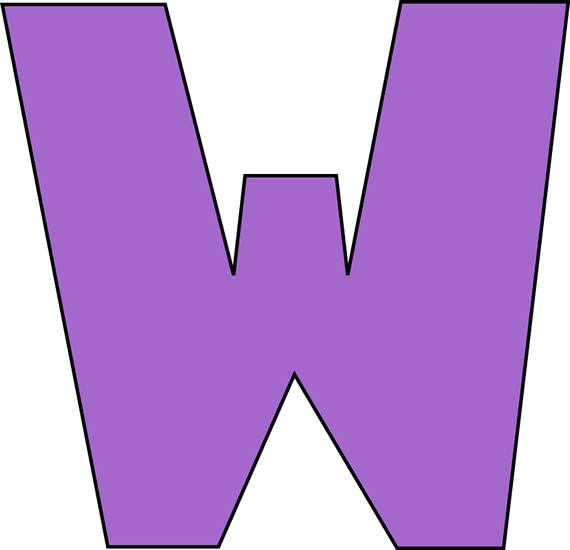 Letter Clipart Capital Letter - W Clip Art (570x550), Png Download