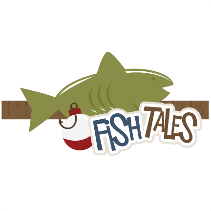 Fish Tales Svg Scrapbook Title Fishing Svg Files Outdoors - Fish Title (432x432), Png Download