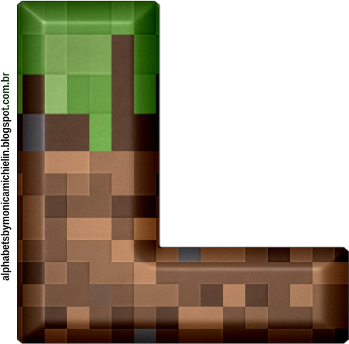 #minecraft Alfabeto Png - Minecraft Creeper Minecraft Png M (500x500), Png Download