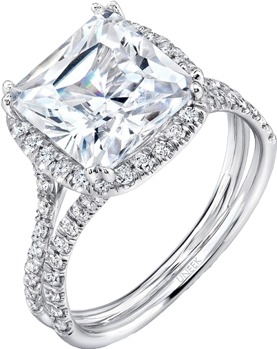 Cushion Cut Engagement Rings Is Cool Silver Wedding - Round Square Halo Engagement Ring (651x650), Png Download