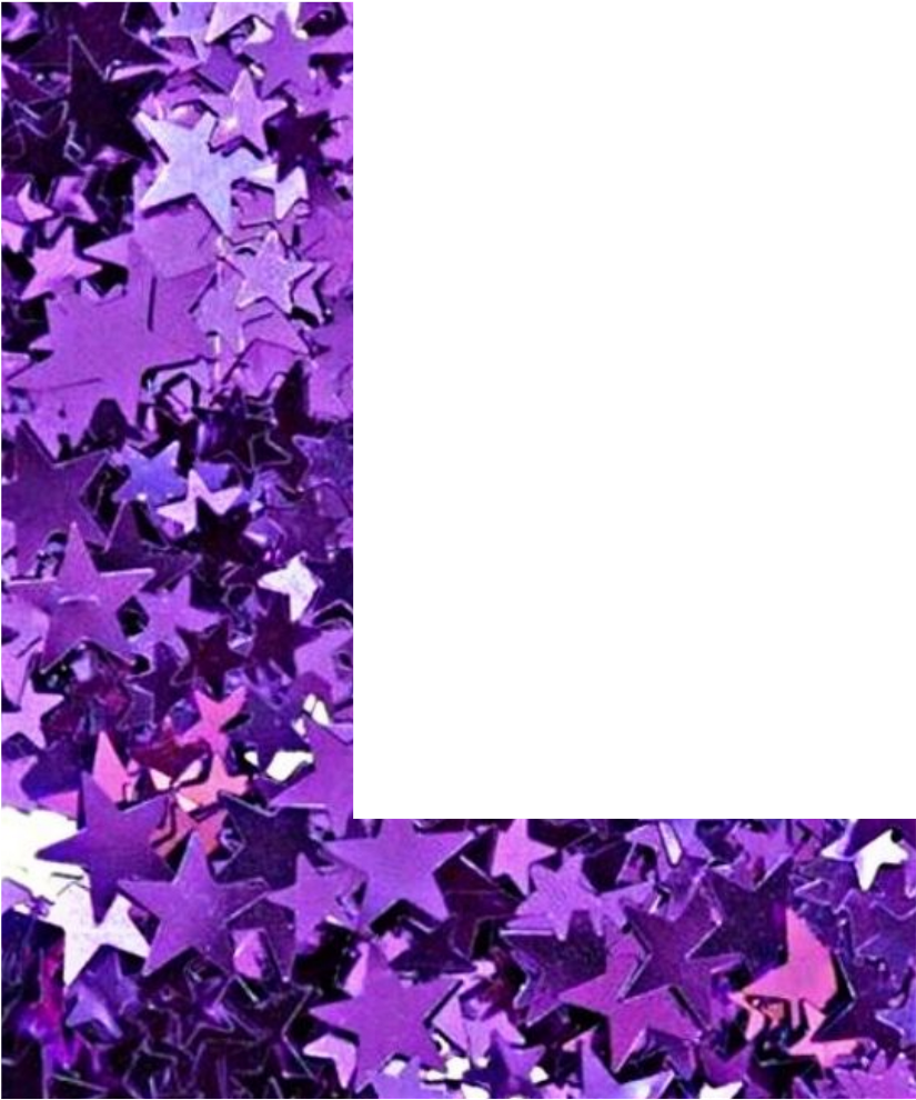 L Stars Letter Letra Star Violet Purple Estrella Estrel - Picsart Photo Studio (1024x1024), Png Download
