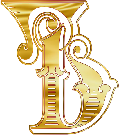 Word,gold,font - Bj Letters (500x707), Png Download