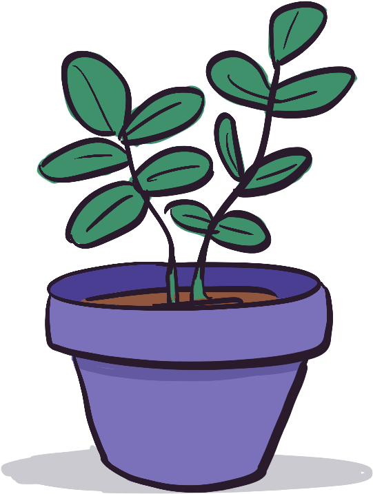 On The Other Hand, Here Is A Potted Plant Sprite I - Flowerpot (750x750), Png Download