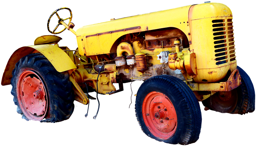 Vehicle, Tractor, Agriculture, Old, Antique, Rusty - Agriculture (960x539), Png Download