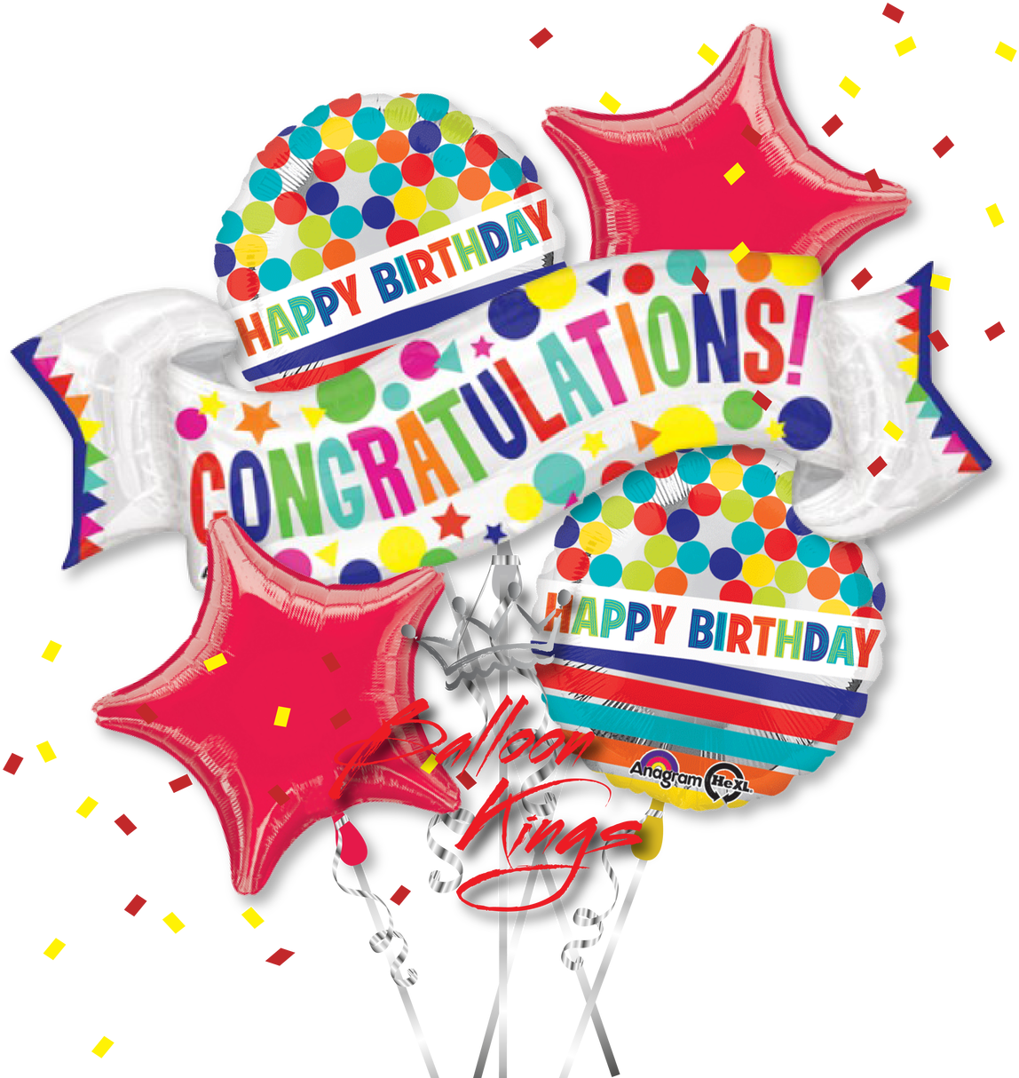 Happy Birthday And Congratulations Banner (1280x1280), Png Download