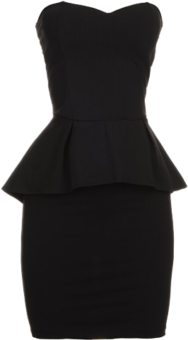 Vestido Sarja Preto - Dress (480x560), Png Download