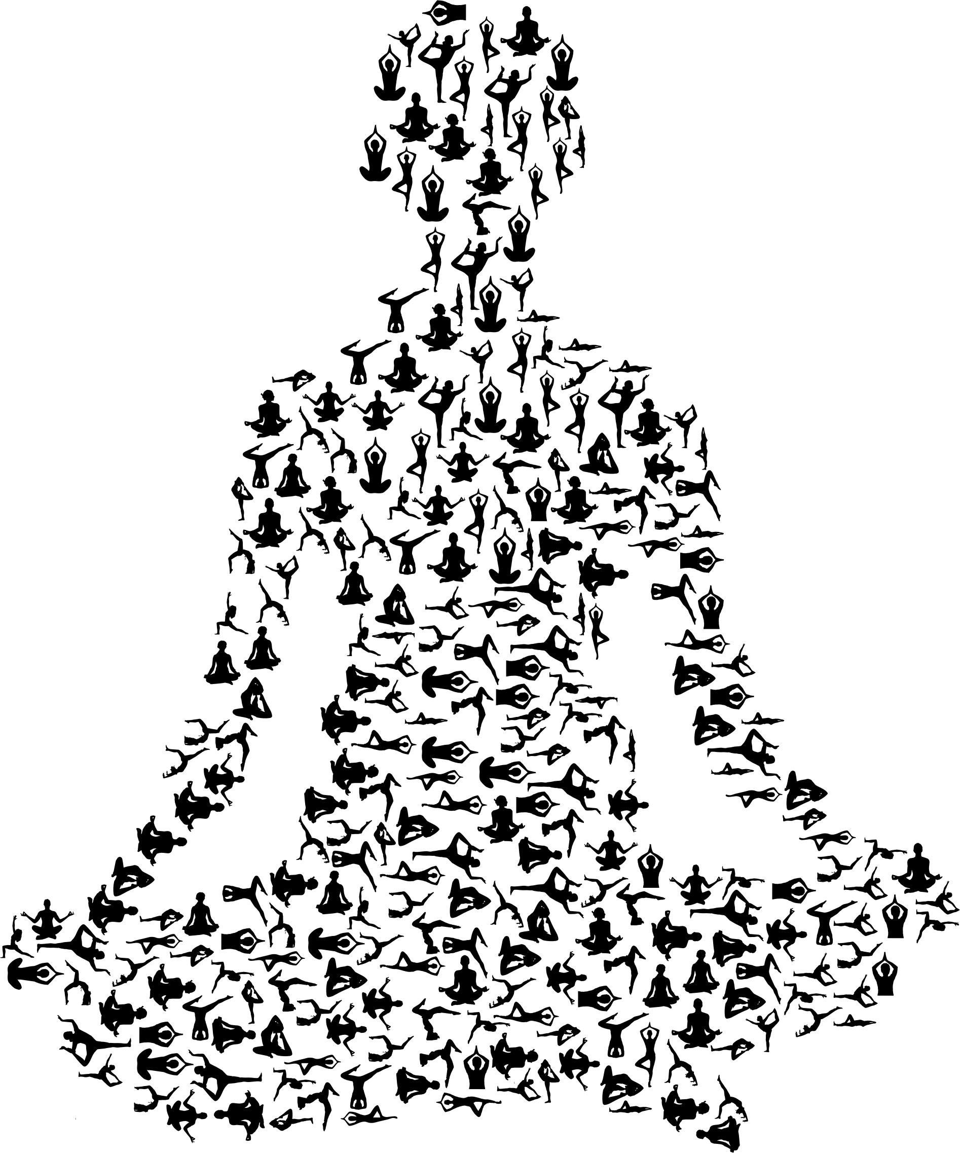 This Free Icons Png Design Of Prismatic Female Yoga (1894x2274), Png Download