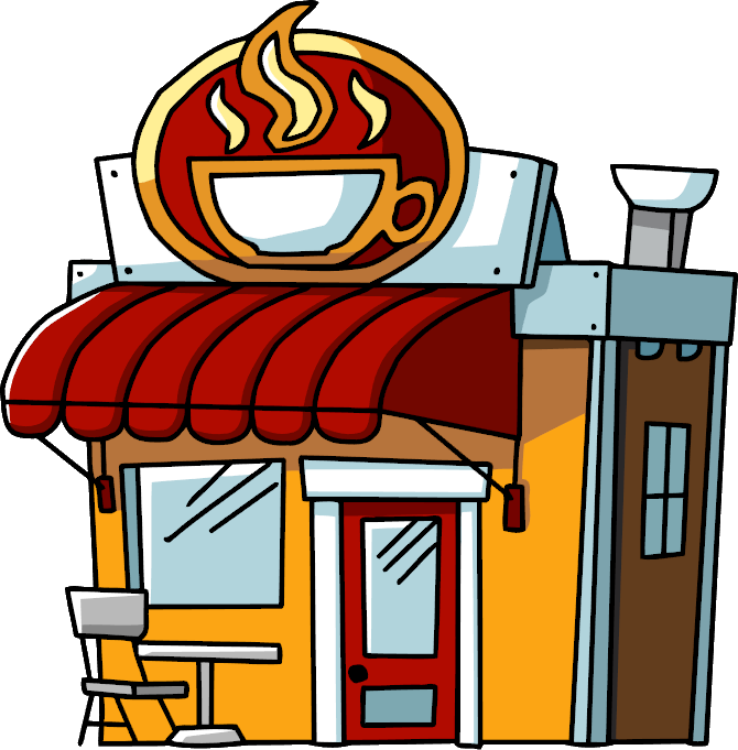 Graphic Royalty Free Coffee Clip Art Net - Coffee Shop Clipart Png (670x681), Png Download